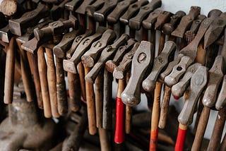 lots of old hammers — because Make is ‘one more tool in the toolbox’