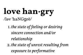 Love Hangry and Hopeful: Searching for a Real Love