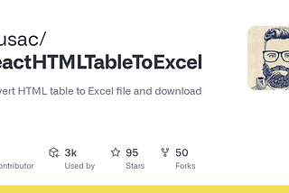 Export Table to Excel Sheet in ReactJS