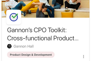 CPO Toolkit: Cross-functional Product Planning & Execution at Scale