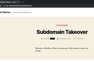 Find  Your First Bug —#1  Subdomain Takeover