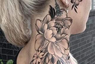 large neck tattoo