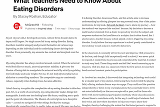 What Teachers Need to Know About Eating Disorders