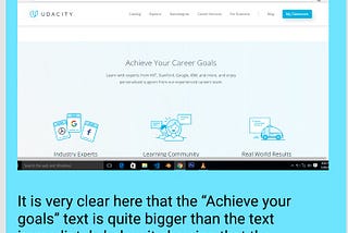 HOW udacity.com IS OBEYING VISUAL HIERARCHY LAWS