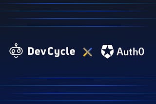 DevCycle and Auth0 logo on a dark blue background.