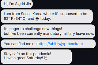 GitHub 프로필을 iMessage 대화 메시지로 꾸며보기