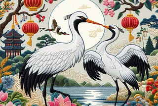 AI วาดภาพลายปักผ้าสไตล์ซูโจว (Suzhou’s Embroidery) ของจีน