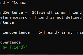 Const myFirstJavascriptBlog = “Declaring Variables”