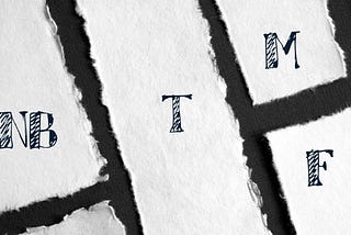 letters: NB, T, M, F