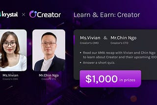 Learn & Earn: Creator