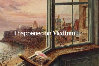 an oil painting of the view from a window