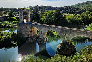 A photo of the famous bridge at Besalú, North Eastern Spain