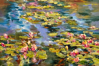 ‘Blooming Water Lilies’ by Artist Diana Malivani
