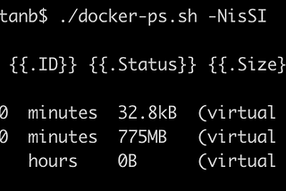 Personalise the docker ps view