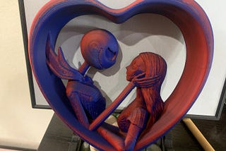 Nightmare Before Christmas Jack and Sally Heart