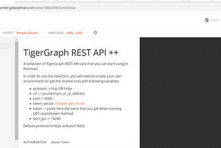 How to Call TigerGraph from Postman