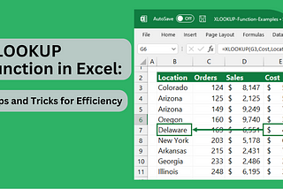 XLOOKUP Function in Excel: Tips and Tricks for Efficiency