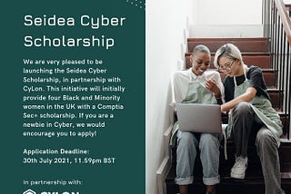 Applications open for the Seidea & CyLon Scholarship