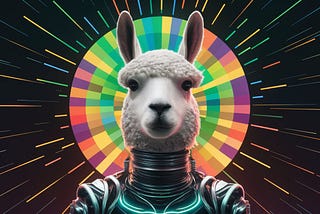 Llama in space suit