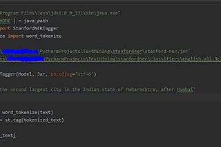 Stanford Named Entity Recognizer for Python