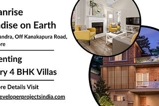 Urbanrise Paradise on Earth - Top Notch Luxurious 4 BHK Villas in Gangasandra, Off Kanakapura Road…
