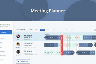 Solution for planning meetings in multiple timezones