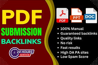 I will do 40 PDF submission backlinks for Off-page SEO in high-DA PA sites