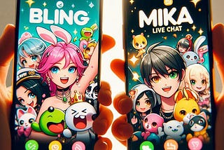 Bling2 Mod APK vs Mika Live Chat App