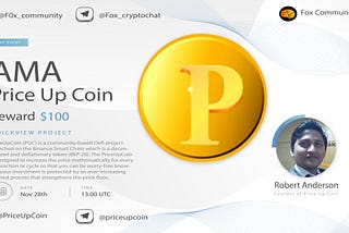We’re pleased to announce our next #AMA with #PriceUpCoin on 28th November at 13:00 UTC