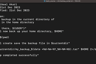 Automating My Home Directory Backup with Bash Scripting