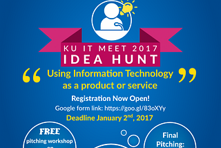 KU IT Meet 2017 Idea Hunt Poster