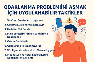 Odaklanma Problemini Aşmak İçin Uygulanabilir Taktikler