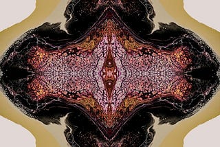 An artistic rendering of Rorscharch, although more elaborate and not the exact imitation.
