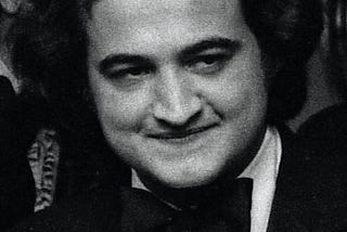 A close-up photo of actor/comedian John Belushi