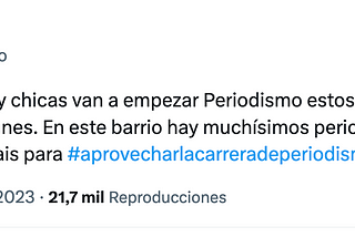 Aprovecha la carrera de Periodismo