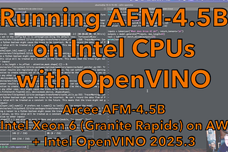 Running AFM-4.5B on Intel CPUs with OpenVINO