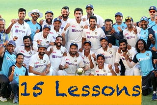 15 Lessons from Team INDIA (Part)