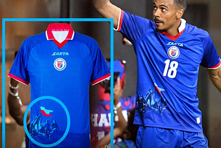 La maglia della squadra di Haiti ai Mondiali di calcio