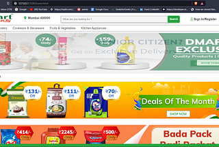 Cloning D-Mart India Website