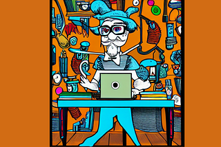 Cartoon hipster on a laptop — How To Make $5,000 a Month With a Simple, 5-Page Website