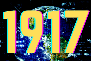 The world 1914 written across an image of the Earth.