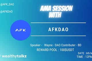 💎AMA RECAP WITH AFKDAO 💎