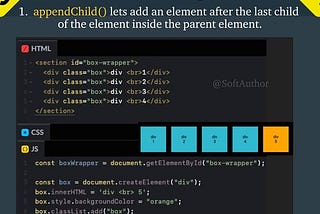 Add Element To Div Using appendChild() JavaScript