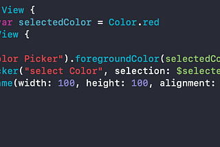 swiftUI ColorPicker