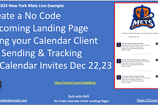 Generating the NY Mets Season Schedule Landing Page with just my Calendar client and AWS serverless