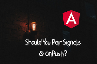 The blog post header image is about the optimization of Angular apps with signals and onpush change detection.