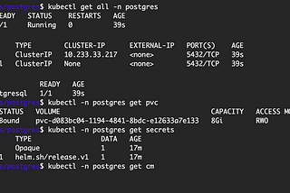 Postgres: Helm Installation