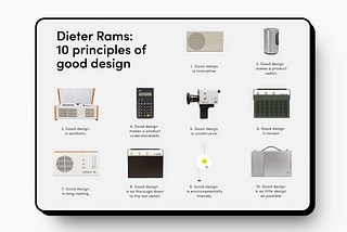 Dieter Rams’ 10 Principles of Good Design