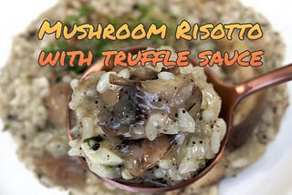 高級感滿滿的黑松露蘑菇燉飯Mushroom Risotto