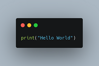 Everyday Python — Day 1 “Hello World”